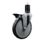 Service Caster 6'' Thermoplastic Rubber Swivel 1-5/8'' Expanding Stem Caster with Brake SCC-EX20S614-TPRB-PLB-158 - alternate 1
